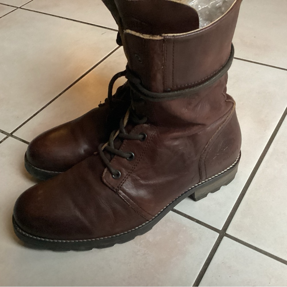 Palladium Brown Leather Boots size 9